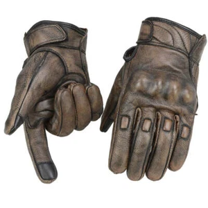 Milwaukee Leather MG7514 Men's Gel Palm Motorcycle Gloves W/ Protective Knuckle - Foto 1 di 14