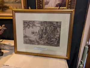 The Rich Man Transported To Hell. Art print. Heinrich Aldegrever 1554 Framed - Picture 1 of 16