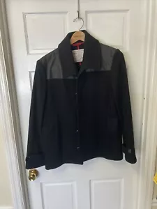 Aubin & Wills 100% Wool Overcoat Small Black - Picture 1 of 7