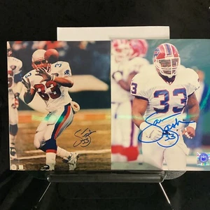Lot Of 2 Sam Gash Bills/Patriots Signed Auto 8x10 Football Photo Autograph - Picture 1 of 1