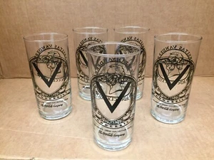 VINTAGE COCA-COLA 1980er COLLEGIATE CREST VANDERBILT UNIVERSITY SET MIT 5 GLÄSERN - Bild 1 von 8
