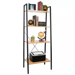 4 Tier Ladder Shelves Display Cabinet Bookshelf Unit Home Living Room Furniture - Picture 1 of 13