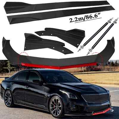 For Cadillac CTS ATS Front Bumper Lip Spoiler Splitters+Side Skirt+Rear Lips Foto 1 de 4