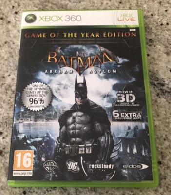 BATMAN ARKHAM ASYLUM -  G.O.T.Y. EDITION - XBOX  360 GAME - 2010 ALMOST LIKE NEW - Image 1 of 4