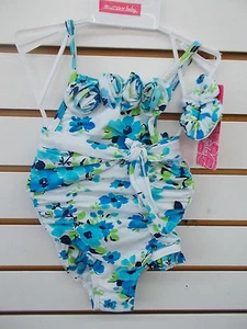 Traje de baño floral para bebés con Scrunchie talla 6 meses-24 meses - Imagen 1 de 3