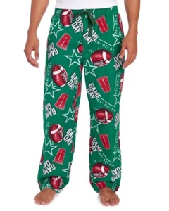 Ropa de dormir universitaria para hombre verde fútbol día juego algodón pantalones de salón nuevos con etiquetas talla L - Imagen 1 de 2