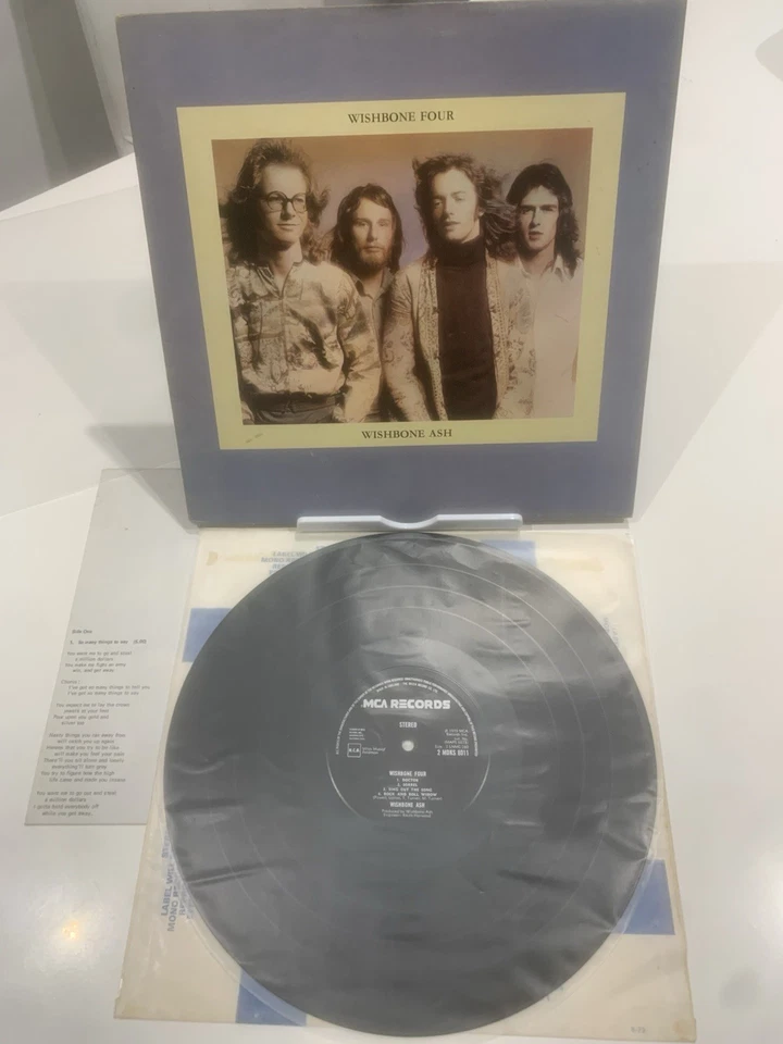 LP Vinyl Wishbone Ash Wishbone Four MDKS 8011 UK 1st Press 1973 C/W Poster VG - Image 1 of 4