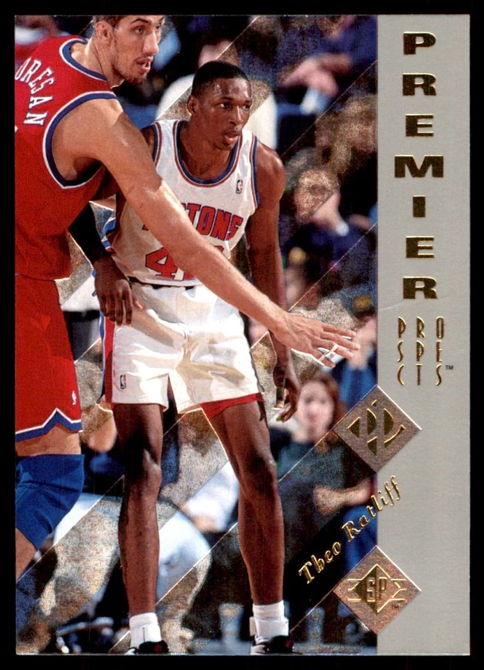 Theo Ratliff 1995-96 SP #153 Detroit Pistons NBA READ FREE SHIPPING AutographDen - Image 1 of 2