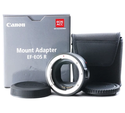 Adaptador de montaje Canon EF-EOS R negro con estuche de JAPÓN como nuevo en caja Foto 1 de 4