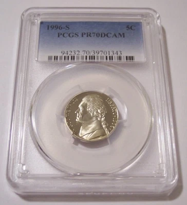 1996 S Jefferson Nickel Proof PR70 DCAM PCGS - Image 1 of 2