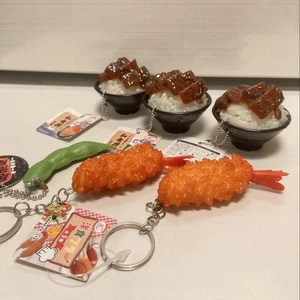 Food Sample Keychain Fried Shrimp Edamame Real Japanese Bowl Eel - Picture 1 of 2