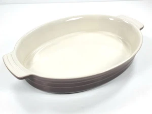 Le Creuset Stoneware Large Oval Casserole Baking Dish 36cm / 3.75qt color ~ FIG - Picture 1 of 10