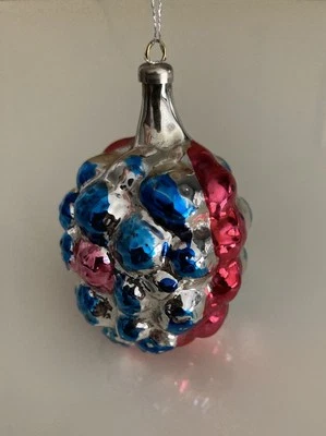 Antique Vintage Mercury Glass Christmas Bauble BERRY Figural Rare decoration  - Image 1 of 4