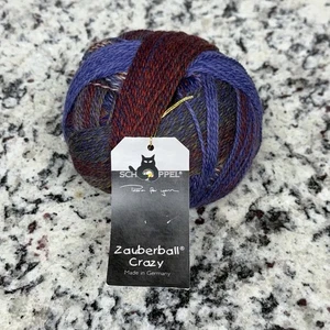 Crazy Zauberball Yarn Col: 2311 Herbstwind 420 Meters, Wool/Nylon - Purple Gray - Afbeelding 1 van 3