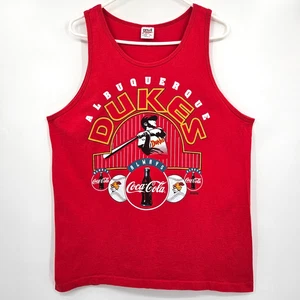 1994 Coca Cola x Albuquerque Dukes New Mexico Minor League Baseball Tank Top XL - Picture 1 of 9