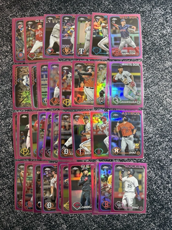 2024 Topps Chrome Pink Parallels,4 CARD MINIMUM, 1-300,30% OFF free ship !! - Image 1 of 1