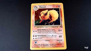 Pokémon TCG Flareon Jungle Card 19/64 Regular Holo Rare MP - Picture 1 of 2