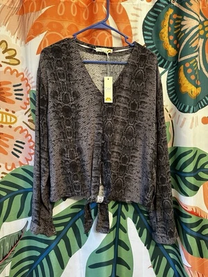 C&C California - snakeskin blouse - M - Image 1 of 4