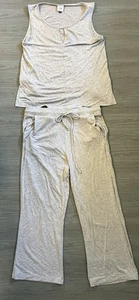 Mono de verano CABI #6151 talla pequeña gris jaspeado sin mangas de felpa francesa salón - Imagen 1 de 9