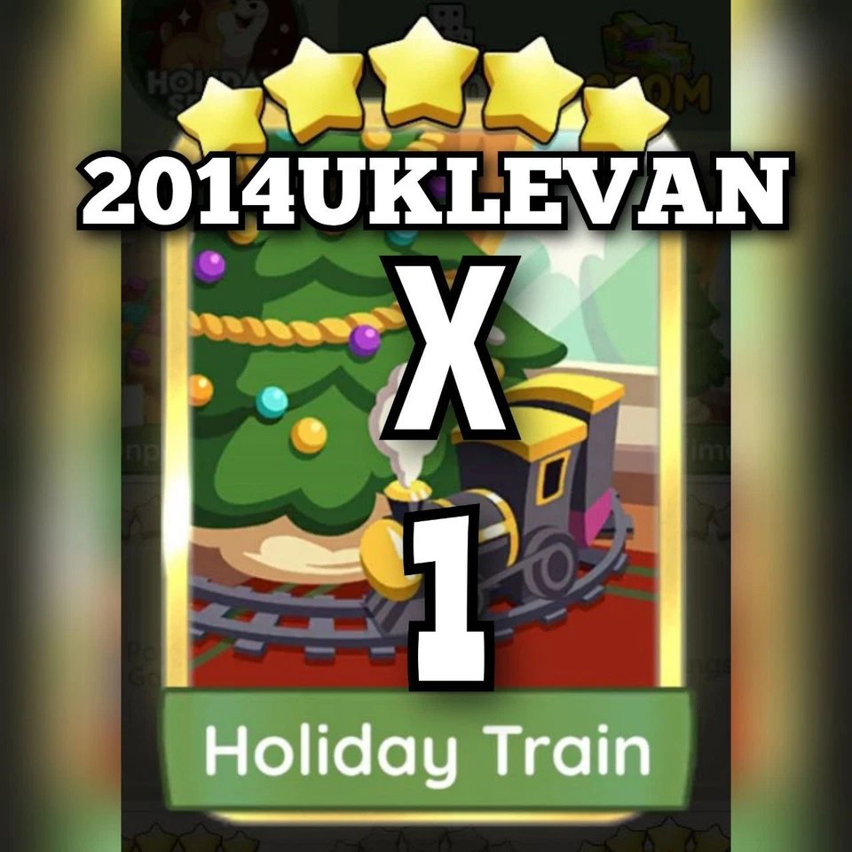 1 x Holiday Train - Golden sticker - set 16 - Golden Blitz Sticker Mono_poly_ Go - Image 1 of 1