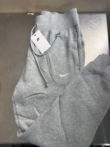 Nike Phoenix Fleece Jogginghose Damen M dunkelgrau meliert hoher Bund Neu mit Etikett - NEU - Bild 1 von 7