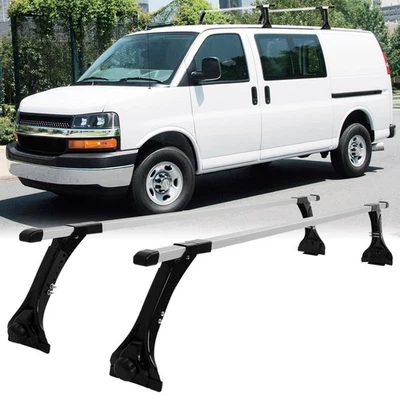 For Chevrolet Express 3500 Cargo 63" Roof Rack Cross Bars Cargo Carrier Luggage Foto 1 de 4