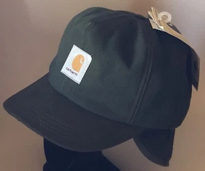 Carhartt Insulated Cap Sz Small NWT Ear Flaps Thermolite Green Made In USA - Picture 1 of 10