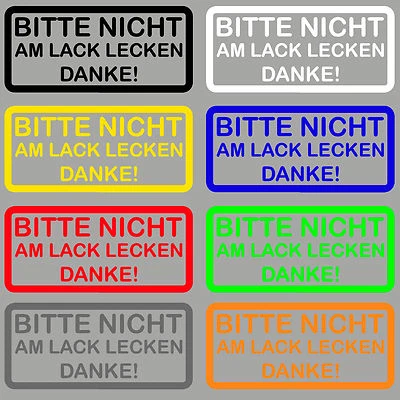 Aufkleber Sticker Bitte nicht am Lack lecken Auto Motorrad Tuning Shocker JDM