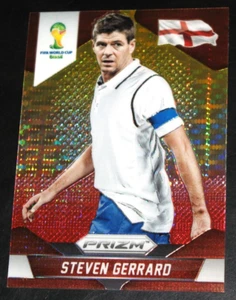 2014 Prizm World Cup Steven Gerrard Yellow & Red Pulsar Prizms England - Picture 1 of 2