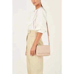 NEW Oroton Cross body Side Bag Harriet Signature Biscuit Beige - Picture 1 of 11
