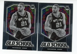 2019-20 Panini Mosaic TIM DUNCAN  OLD SCHOOL 2 CARDS - Picture 1 of 1