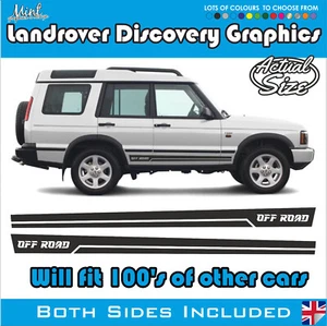 Calcomanías calcomanías gráficas LANDROVER Discovery 4x4 rayas laterales todo terreno 008 - Imagen 1 de 5