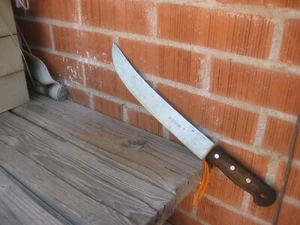Cuchillo de corte cementerio de carbono de colección 12" hoja curva SOLINGEN década de 1930 Wusthof cementerio Alemania - Imagen 1 de 12
