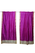 Sari Drapes Pair Pink Window Treatment Wedding Home Party Decor Curtains