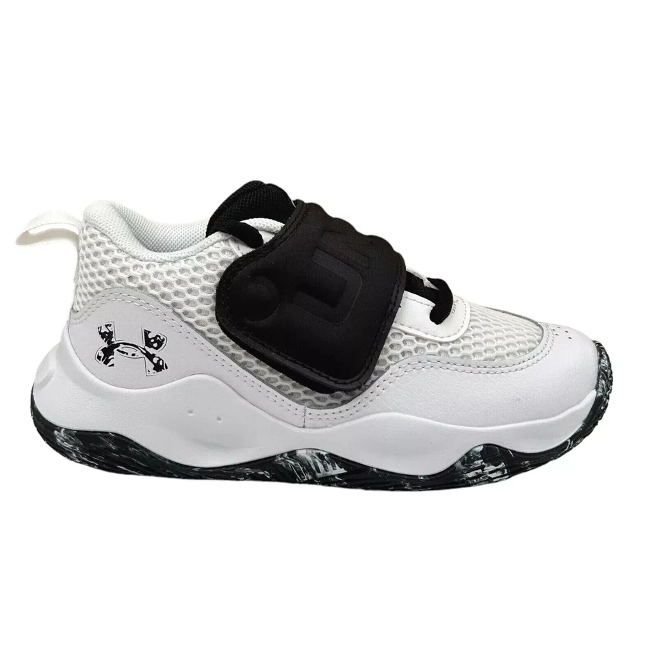 Nuevo Zapato de Baloncesto Under Armour Lockdown de Cuero para Niños Pequeños Blanco/Negro 13K Foto 1 de 4