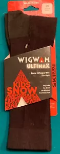 Calcetines profesionales Wigwam Snow Whisper talla 4 - 7 YS negros hechos en EE. UU. F6138 - Imagen 1 de 3