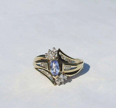 Anel de pedra preciosa genuíno marquesa Tenzohide com 22 diâmetros. Accents - Ouro amarelo 10K - Imagem 1 de 4