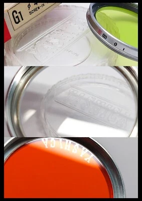 Yashica 46mm Filter Set UV + Orange O2 + Green G1 Coated Optics Vintage + MINT + - Image 1 of 4
