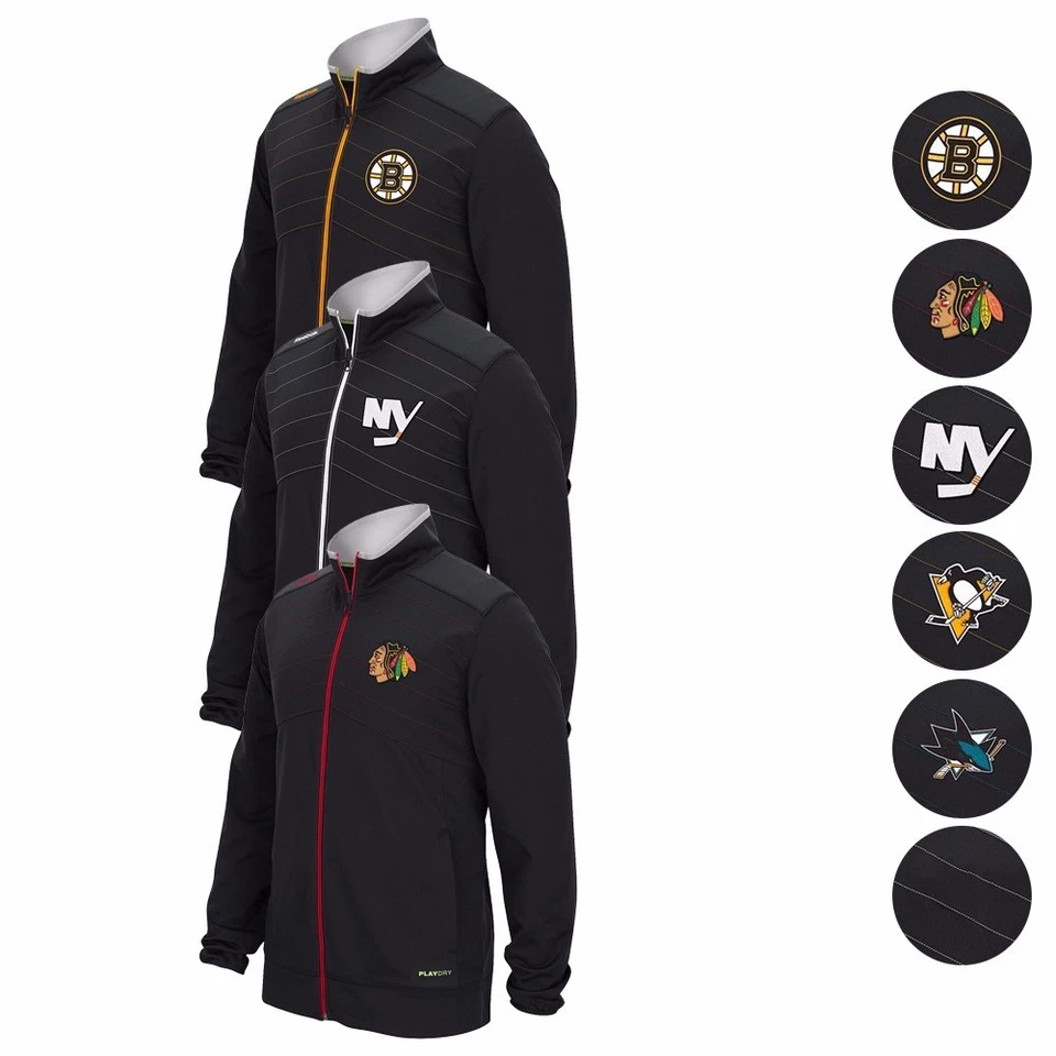 Chaqueta de calentamiento para hombre NHL Reebok Center Ice varios cremallera completa PlayDry Performance Foto 1 de 1