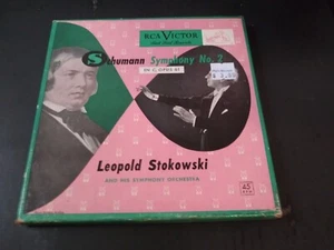 Leopold Stokowski Schumann: Symphony No. 2 In C, Op. 61 VG+ Red Vinyl 45 Box Set - Imagen 1 de 6