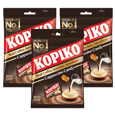 Kopiko Cappuccino Candy 4.23 oz Bag Hard Coffee Candy 3pk by US SELLER - Image 1 of 3
