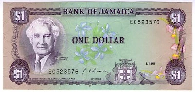 **   JAMAIQUE     1  dollar   1990   p-68Ad    UNC   ** - Photo 1/2