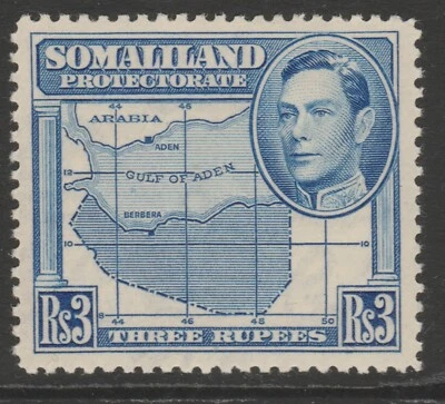 British Somaliland MINT GVI 1938 3r bright blue sg103 - Image 1 of 2