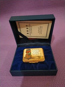 Halcyon Days Enamels Trinket Box In Original Box ' To talk To Laugh To Read... - Picture 1 of 7
