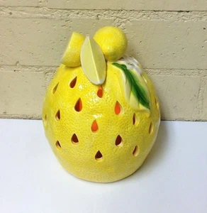 Home Reflections Decorative Kitchen Lemon Fruit Flameless Candle Light Luminary - Picture 1 of 3