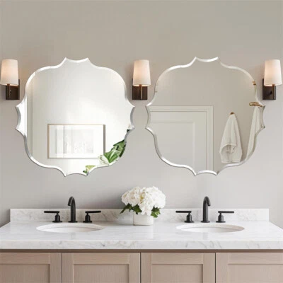 Espelho de parede chanfrado irregular exclusivo sem moldura para banheiro vaidade acabamento suave - Imagem 1 de 4