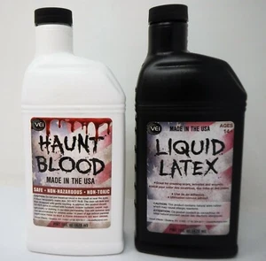 VEI Haunt Blut & Flüssiglatex Theater Halloween Vampir Narben je 16 Unzen - Bild 1 von 1
