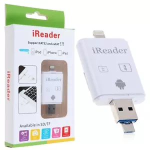 8Pin SD Card Reader USB Micro SD Card Adapter for iPhone 15 14 13 12 11 XS iPad - Picture 1 of 5