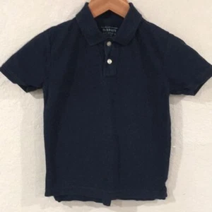 Old Navy Boys Sz XS 5 Navy Blue Polo Shirt Short Sleeve 100% Cotton - Picture 1 of 8