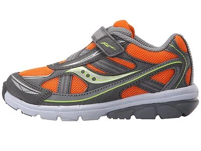Tênis Saucony Masculino Sem Amarração Laranja/Cinza Meninos Tamanho 5 Largo - Imagem 1 de 4